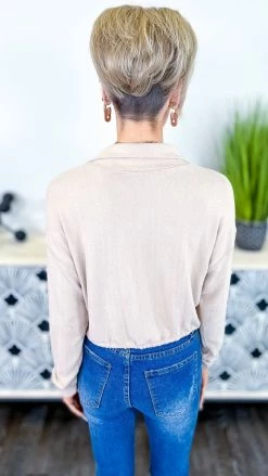 The ZigZag Stripe Nude Curated Comfort Top TOPS & TUNICS