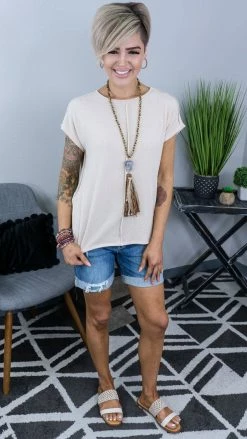 The ZigZag Stripe Nude Daily Dose Top [NO RETURNS]