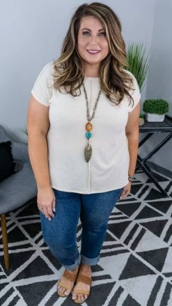 The ZigZag Stripe Nude Daily Dose Top [NO RETURNS]