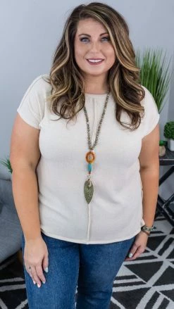 The ZigZag Stripe Nude Daily Dose Top [NO RETURNS]