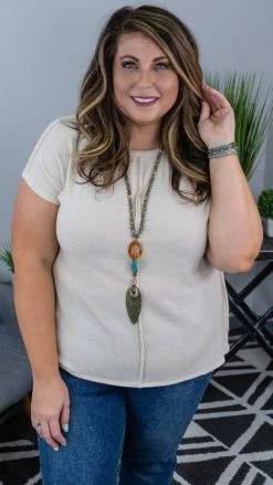 The ZigZag Stripe Nude Daily Dose Top [NO RETURNS]