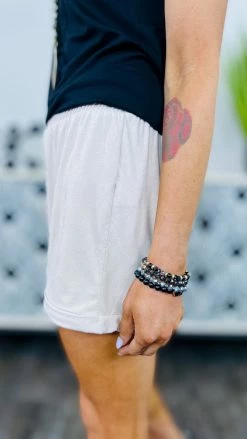 The ZigZag Stripe Nude Down To Lounge Shorts [NO RETURNS] BOTTOMS