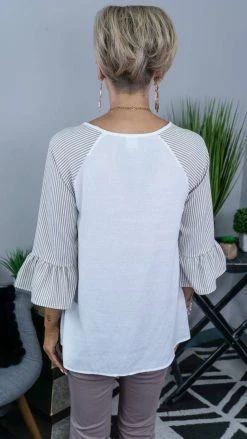 The ZigZag Stripe TOPS & TUNICS Nude Endless Faith Top [ NO RETURNS ]