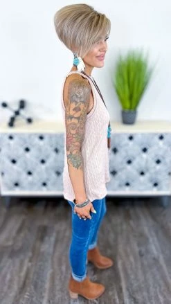 The ZigZag Stripe TOPS & TUNICS Nude Festival Babe Tank [NO RETURNS]