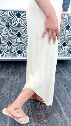 The ZigZag Stripe DRESSES Nude Flirty Thoughts Dress [NO RETURNS]