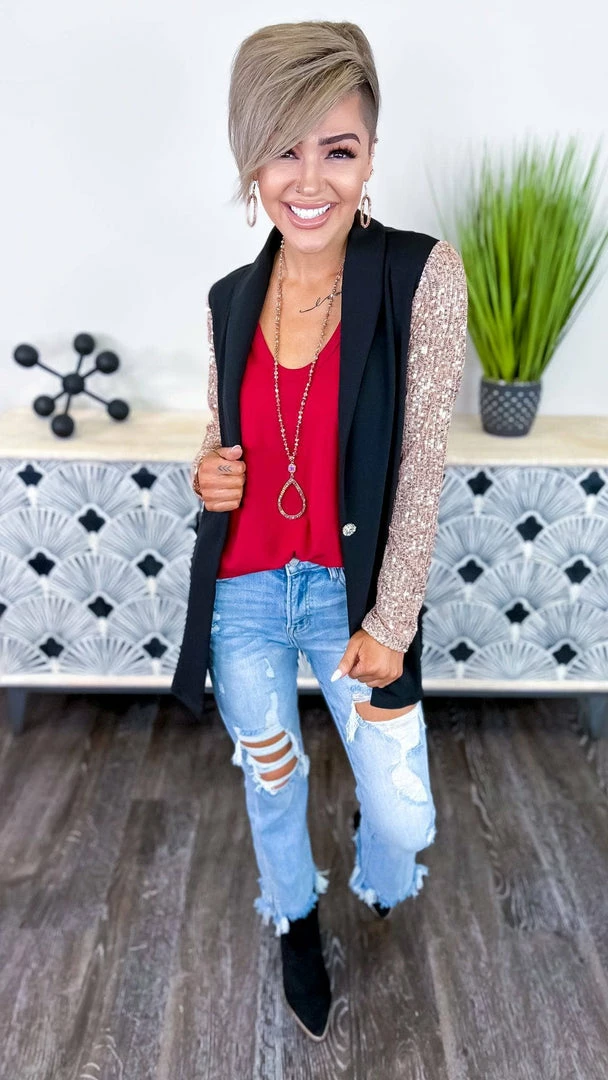 The ZigZag Stripe Nude Made For The Stage Blazer OUTERWEAR