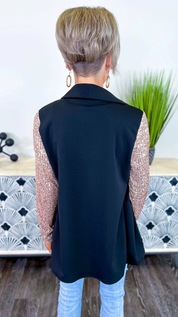 The ZigZag Stripe Nude Made For The Stage Blazer OUTERWEAR