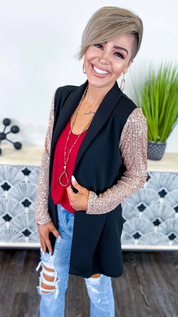 The ZigZag Stripe Nude Made For The Stage Blazer OUTERWEAR