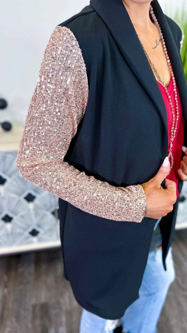 The ZigZag Stripe Nude Made For The Stage Blazer OUTERWEAR