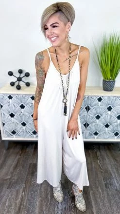 The ZigZag Stripe Nude Modern Style Jumpsuit JUMPSUITS & ROMPERS