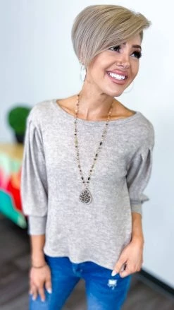 The ZigZag Stripe Nude Play It Again Sweater TOPS & TUNICS