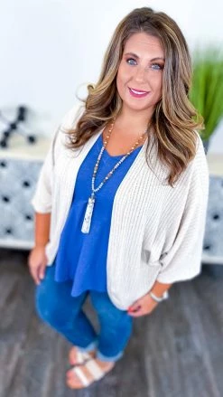 The ZigZag Stripe Nude Pretty Epiphany Cardigan