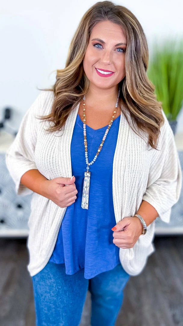 The ZigZag Stripe Nude Pretty Epiphany Cardigan