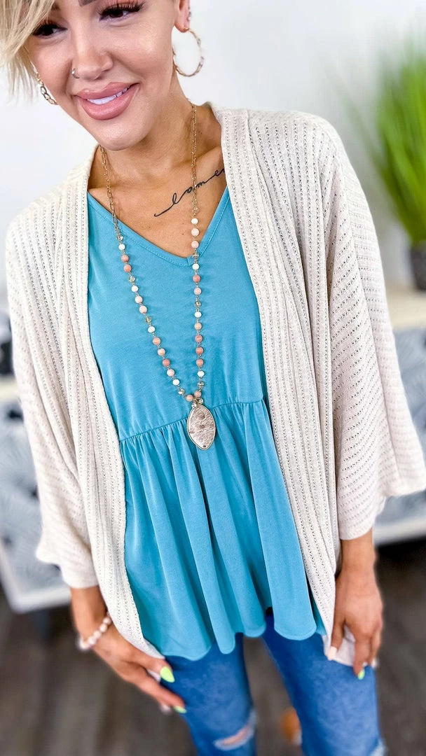 The ZigZag Stripe Nude Pretty Epiphany Cardigan