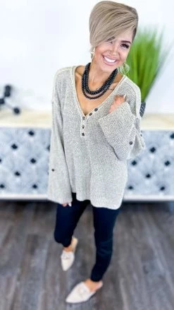 BiBi TOPS & TUNICS Nude Renewed Love Sweater
