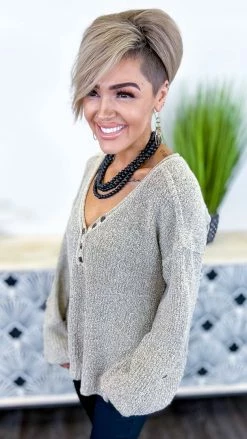 BiBi TOPS & TUNICS Nude Renewed Love Sweater