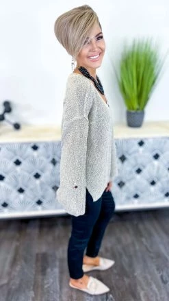 BiBi TOPS & TUNICS Nude Renewed Love Sweater