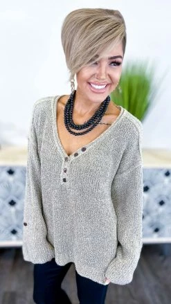 BiBi TOPS & TUNICS Nude Renewed Love Sweater