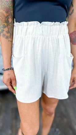 The ZigZag Stripe BOTTOMS Nude Rooftop Lunch Shorts [NO RETURNS]