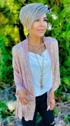 The ZigZag Stripe Nude Statement Maker Cardigan OUTERWEAR