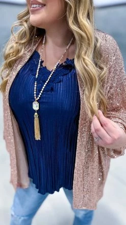 The ZigZag Stripe Nude Statement Maker Cardigan OUTERWEAR