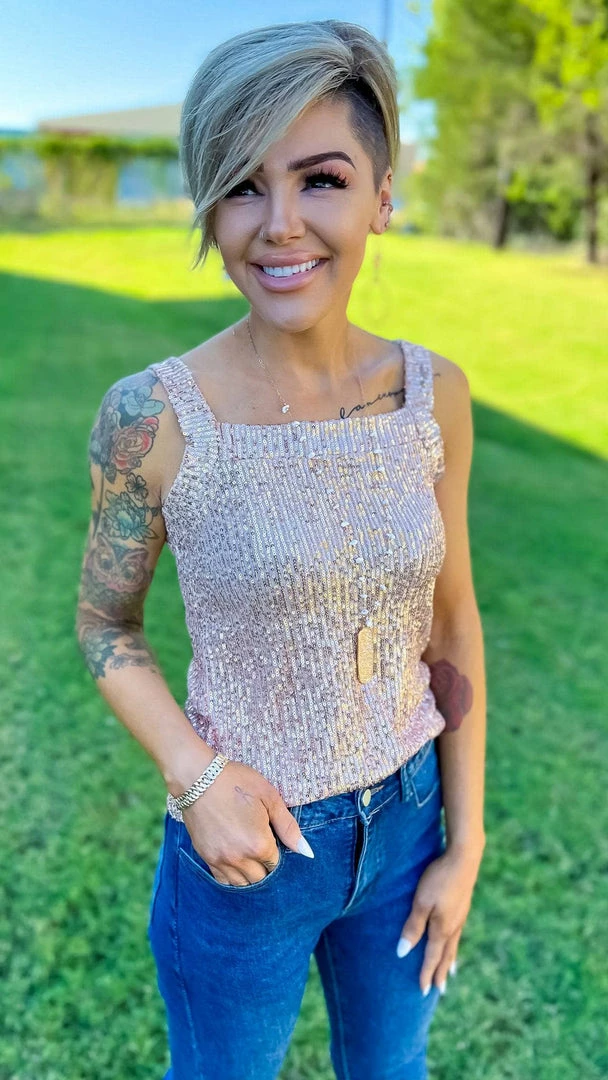 The ZigZag Stripe Nude Weekend Wow Tank