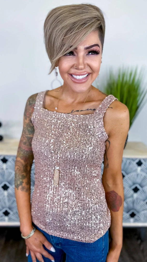 The ZigZag Stripe Nude Weekend Wow Tank