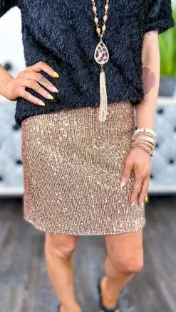 The ZigZag Stripe Nude Your Birthday Skirt BOTTOMS