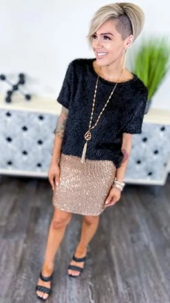 The ZigZag Stripe Nude Your Birthday Skirt BOTTOMS