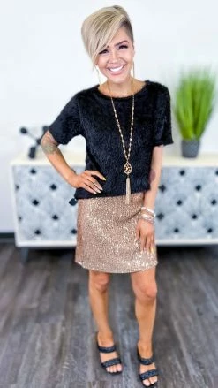 The ZigZag Stripe Nude Your Birthday Skirt BOTTOMS