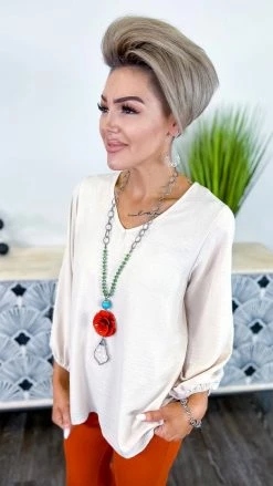 The ZigZag Stripe Oatmeal Elegant Look Top