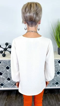 The ZigZag Stripe Oatmeal Elegant Look Top