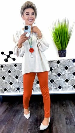 The ZigZag Stripe Oatmeal Elegant Look Top