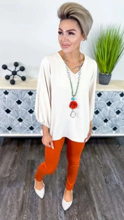 The ZigZag Stripe Oatmeal Elegant Look Top