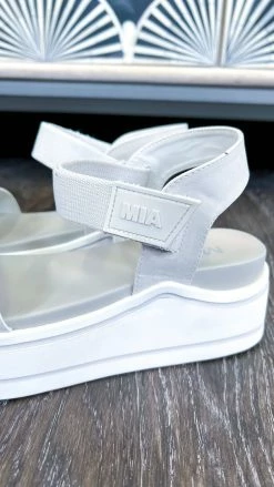 MIA Off White Odelia Platform Sandals