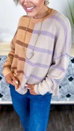 The ZigZag Stripe TOPS & TUNICS Only I Matter Sweater