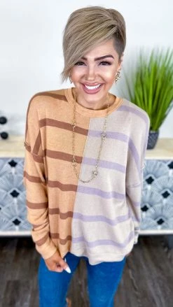 The ZigZag Stripe TOPS & TUNICS Only I Matter Sweater