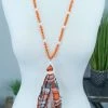Your Fashion Wholesale Orange Kathryn Tassel Necklace [NO RETURNS]