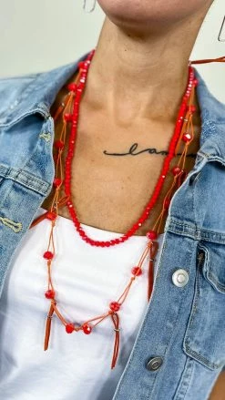 Lost & Found Orange Nicki Necklace ACCESSORIES