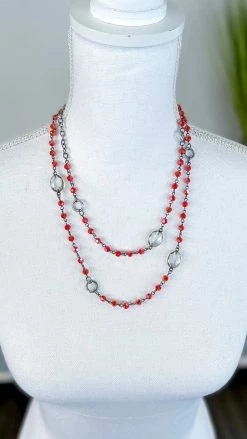 Lost & Found Orange Raelyn Necklace ACCESSORIES