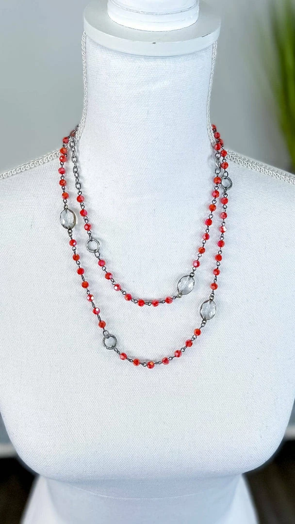 Lost & Found Orange Raelyn Necklace ACCESSORIES