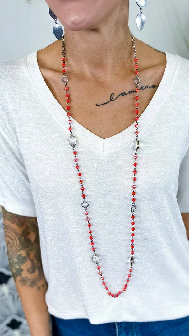 Lost & Found Orange Raelyn Necklace ACCESSORIES