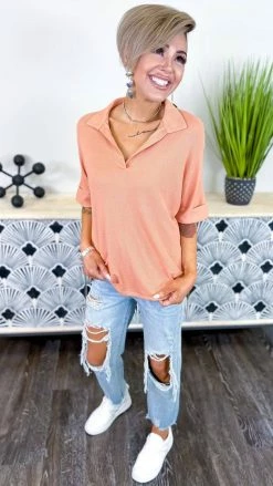 The ZigZag Stripe TOPS & TUNICS Orange Sunshine Girl Top