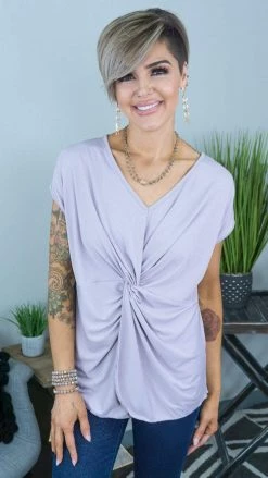 The ZigZag Stripe Orchid At First Sight Top TOPS & TUNICS