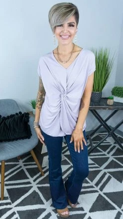 The ZigZag Stripe Orchid At First Sight Top TOPS & TUNICS