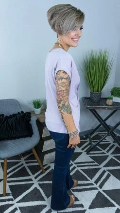 The ZigZag Stripe Orchid At First Sight Top TOPS & TUNICS