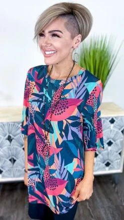 The ZigZag Stripe Paradise On Earth Top TOPS & TUNICS