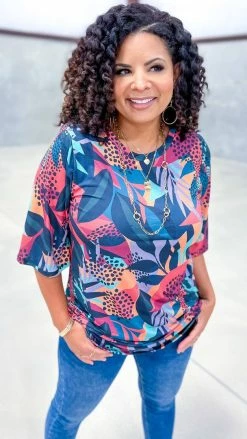 The ZigZag Stripe Paradise On Earth Top TOPS & TUNICS