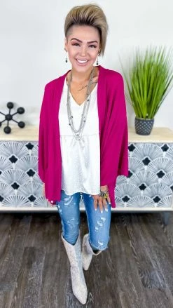 The ZigZag Stripe OUTERWEAR Pink Chime In Cardigan