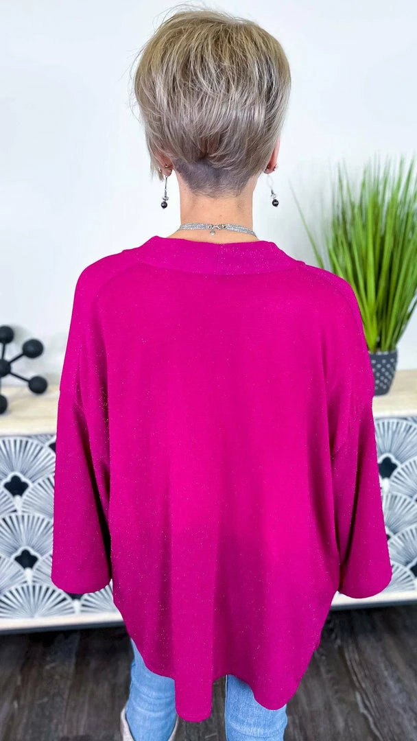 The ZigZag Stripe OUTERWEAR Pink Chime In Cardigan